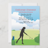 女性のゴルファーの招待状 招待状 (正面)