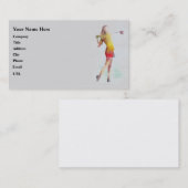 女性のゴルファー 名刺 (正面/裏面)