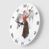 女性のゴルフ時計 ラージ壁時計 (傾斜)