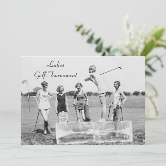 女性のゴルフ·オン·アイス!ゴルフトーナメント招待状 招待状 (スタンド正面)