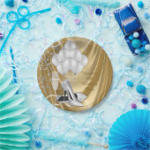 女性のゴールドシルバーシューズ誕生日パーティー紙皿 ペーパープレート (パーティー)