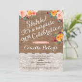 女性のサプライズ誕生日パーティー招待状 90歳 招待状 (スタンド正面)