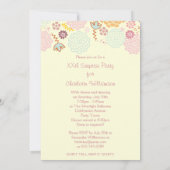 女性のサプライズ誕生日パーティー　豪華モダン花飾り 招待状 (裏面)