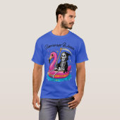 女性のサマーウィン・ビブス・スケルトン・サマー・バケーション f tシャツ (正面フル)