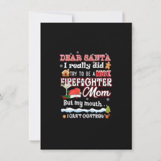 女性のサンタへのクリスマスプレゼント、かわいい消防士 招待状