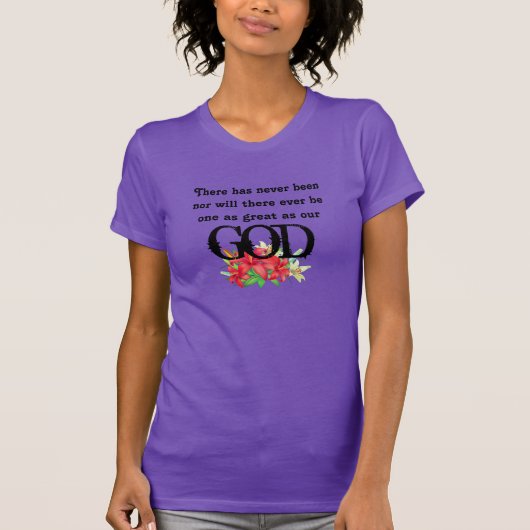 女性のシャツ – 私たちの神 Tシャツ (正面)