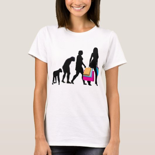 女性のショッピングの花型女性歌手のTシャツの進化 Tシャツ (正面)