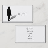 女性のシルエット 名刺 (正面/裏面)