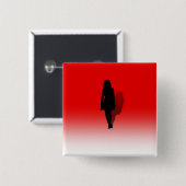 女性のシルエット 缶バッジ (正面&裏面)