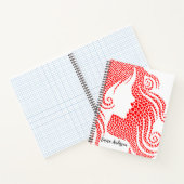 女性のシルエット(赤いハート) | ボンボヤージュ ノートブック (内部)