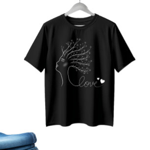 女性のシルエット Tシャツ