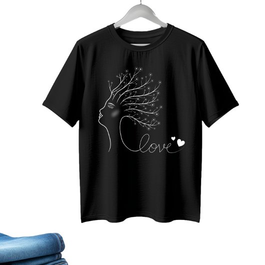 女性のシルエット Tシャツ