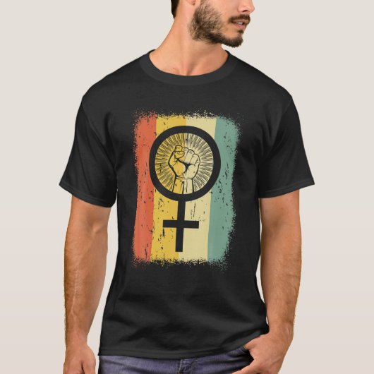 女性のシンボル第1フェミニスト女性の右フェミニズム Tシャツ (正面)
