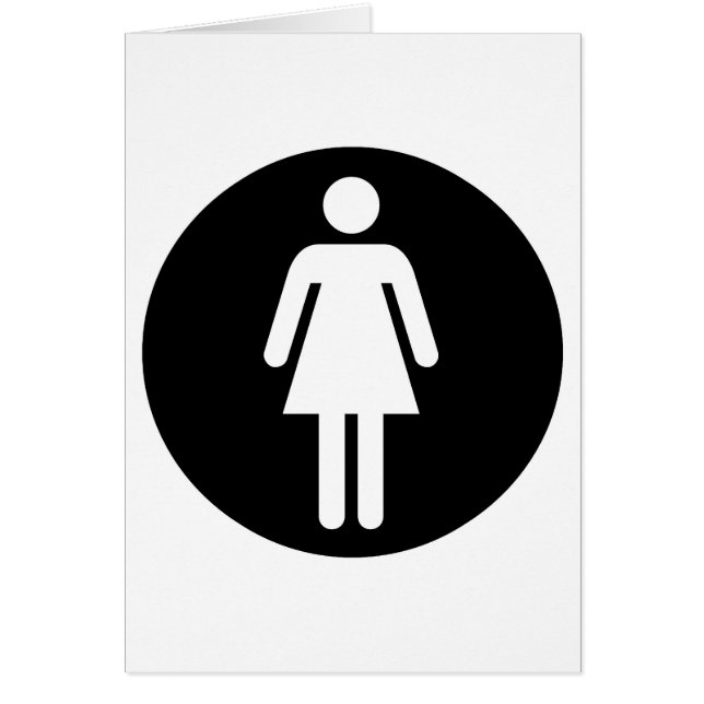 女性のシンボル黒い円 (正面)
