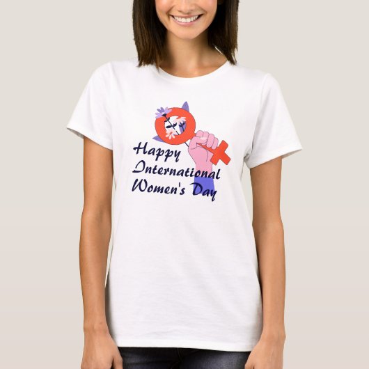 女性のシンボル ハッピーワンズデイ Tシャツ (正面)