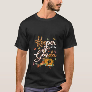 女性のジェンダーキーパー 小さなカボチャ ジェンダー Tシャツ