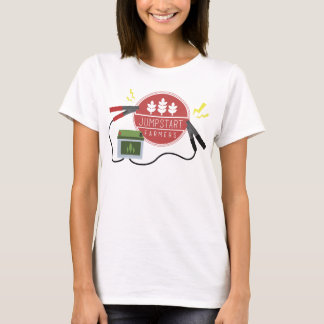 女性のジャンプスタートの農家のTシャツ Tシャツ