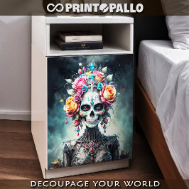 女性のスカルの女神の花 – Lady Death 薄葉紙