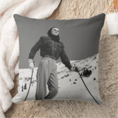 女性のスキーヤー クッション (ブランケット)