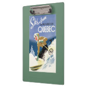 女性のスキー-英国およびフランスのなポスター クリップボード (左)