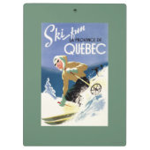 女性のスキー-英国およびフランスのなポスター クリップボード (裏面)