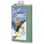 女性のスキー-英国およびフランスのなポスター フラスク (左)