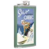 女性のスキー-英国およびフランスのなポスター フラスク (右)