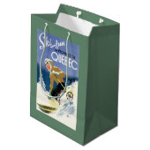 女性のスキー-英国およびフランスのなポスター ミディアムペーパーバッグ (裏面アングル)