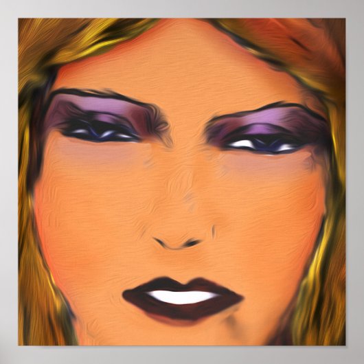 女性のスケッチを陰気にする ポスター (正面)