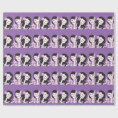 女性のスケルトンのカップル ラッピングペーパー (フラット)