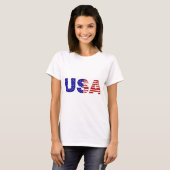 女性のスタイル米国のTシャツ Tシャツ (正面フル)