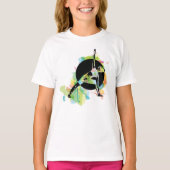 女性のストレッチイラスト Tシャツ (正面)