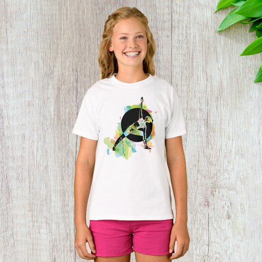 女性のストレッチイラスト Tシャツ