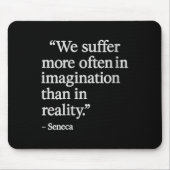 女性のセネカ引用文はイマジネーションStoic Phで苦しむ マウスパッド (正面)