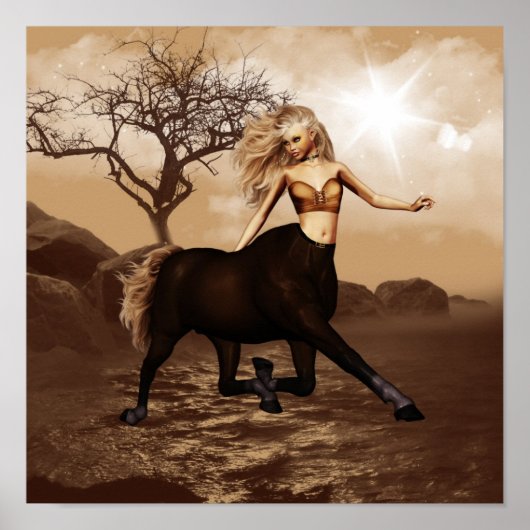 女性のセントゥールポスター ポスター (正面)