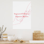 女性のタイポグラフィウォールアート ポスター (キッチン)