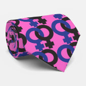 女性のタイ-ピンク ネクタイ (ロール)