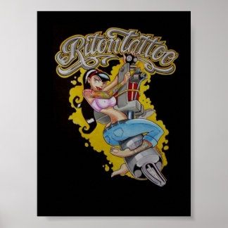 女性のタトゥー ポスター