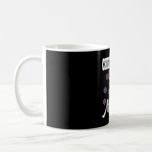 女性のチワホアドッグママ コーヒーマグカップ (左)