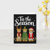 女性のティース・ザ・シーズン・チーター・クリスマス・サンタ・サファ カード (黄色い花)