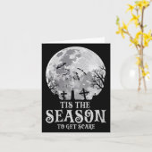 女性のティース・ザ・シーズンYハントゥン・ムーン・クリーピー・ハロー カード (黄色い花)