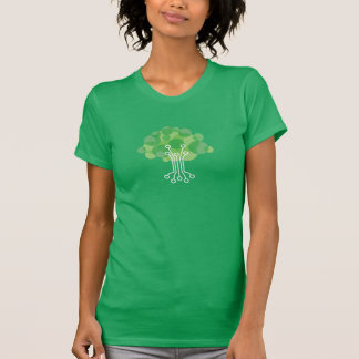 女性のティー-緑 Tシャツ