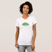 女性のティー-緑 Tシャツ (正面フル)