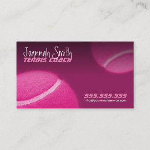 女性のテニスコーチカード-テニスInstructore 名刺