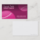 女性のテニスコーチカード-テニスInstructore 名刺 (正面/裏面)