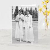 女性のテニスChampions 1913年 カード (黄色い花)