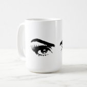 女性のデッサン 眉 コーヒーマグカップ (正面左)