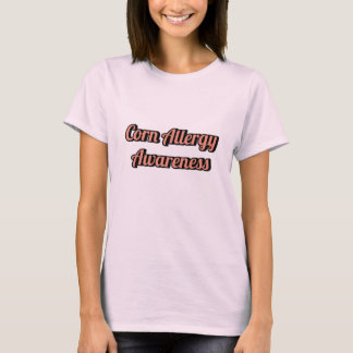 女性のトウモロコシアレルギー啓発 Tシャツ