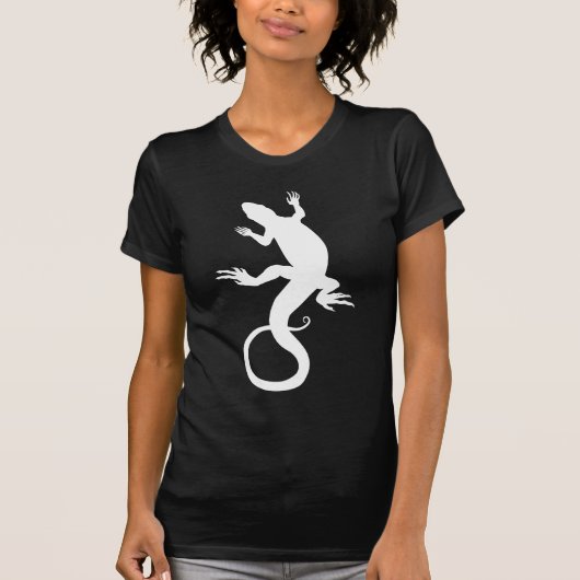 女性のトカゲのワイシャツの粋なハ虫類の女性上 Tシャツ (正面)