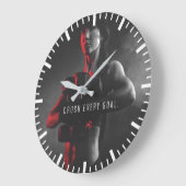 女性のトレーニングインスピレーション – すべてのゴールを粉砕 ラージ壁時計 (傾斜)